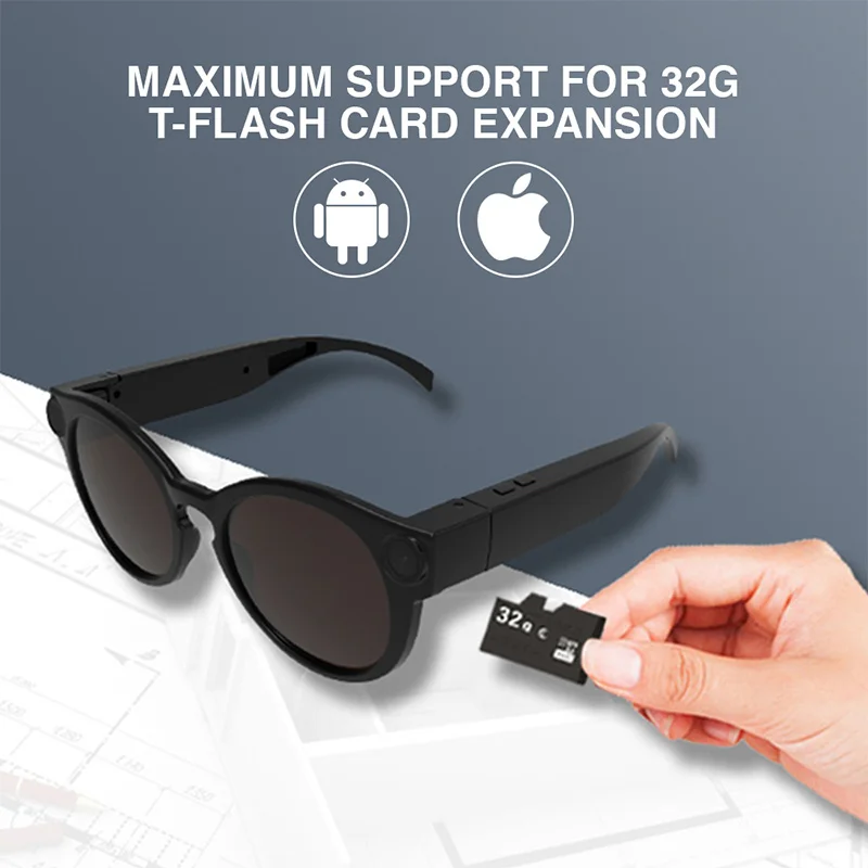 구매 안경 카메라 야외 스포츠 선글라스 지원 블루투스 연결 휴대 전화 응용 프로그램 안경