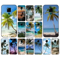 fhnblj summer beach scene at sunset on sea palm tree phone case for huawei mate 20 10 9 40 30 lite pro x nova 2 3i 7se