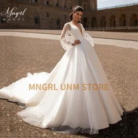 mngrl new simple wedding dress backless sleeveless design chiffon lace bride dresses princess dress plus size tailor made