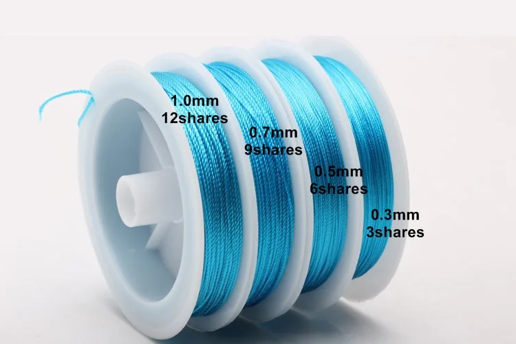 1roll/lot 0.3/0.5/0.7/1.0MM Mixed multicolor options Nylon Thread line/wire/rope choker earrings Bracelet necklace jewelry makin