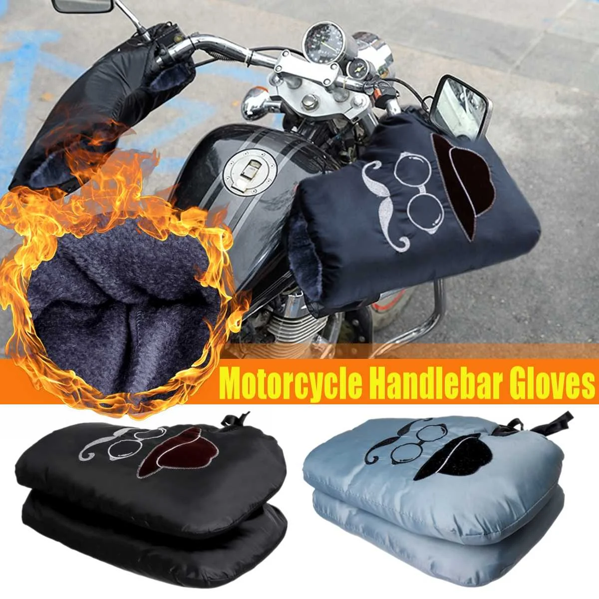 

Pair Motorcycle Heating / Unheating Gloves 3-Gear Temperature-adjustable Touch-screen Gloves Support USB Charging Winter warm
