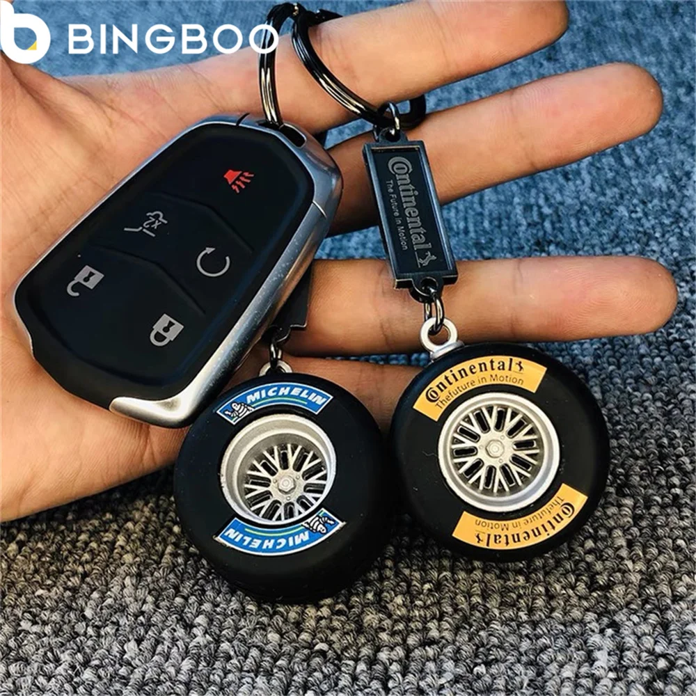 

2021 New Detachable Hub Tire Keychain Luxury Unisex Car Keychain Ring Mini F1 Racing Wheel Tire Keychain Luggage Key Charm