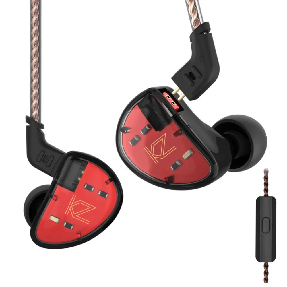 KZ AS10 5BA сбалансированная арматура драйвер HIFI бас стерео гарнитура в ухо монитор спортивные наушники для KZ ZST