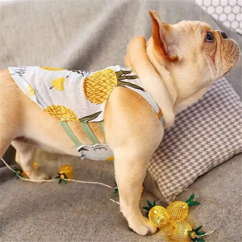 Французская одежда для бульдога жилет хот-догов кошек тонкое платье Тедди корги