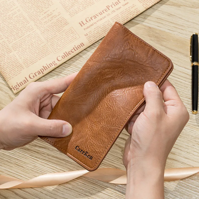 Новый мужской кошелек короткий Молодежный Ретро стиль мягкая кожа