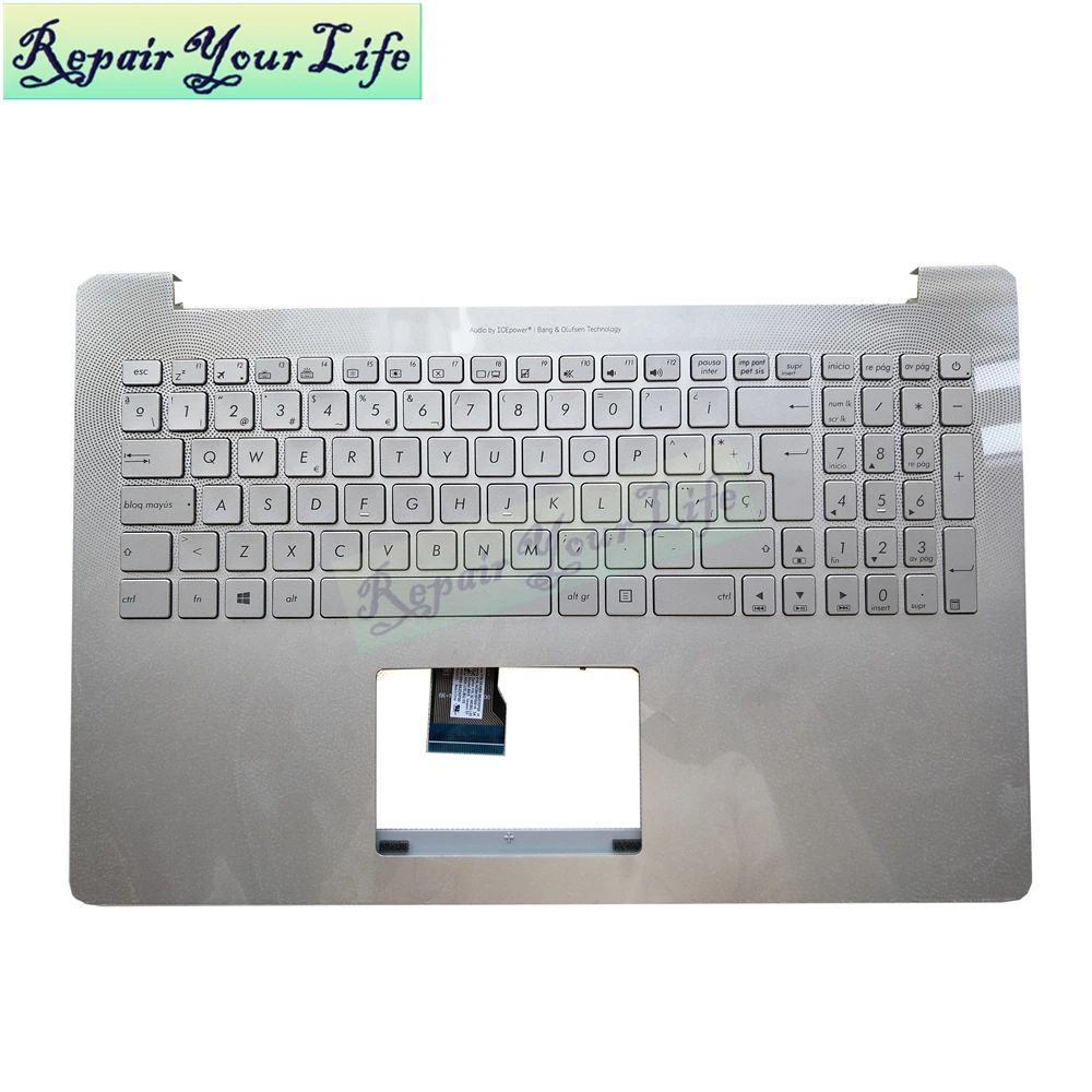Сменная клавиатура испанская для ноутбука Asus N501 N501JW SP ПК с подсветкой TopCase Упор