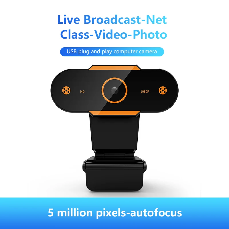 

480/720/1080P/2k Web Camera 5 Million Pixels HD Webcam USB2.0 Auto Focus Video Call With Mic For Computer PC Laptop