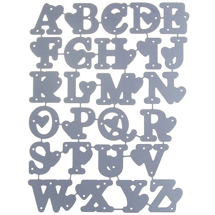 

Loving Heart English Letters Metal Cutting Dies Embossing Scrapbooking Stencil