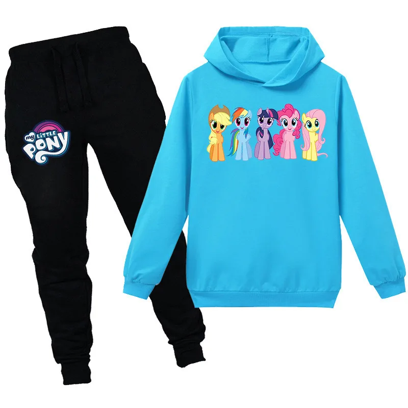 Новые детские толстовки My Little Pony модный детский свитер с капюшоном детская