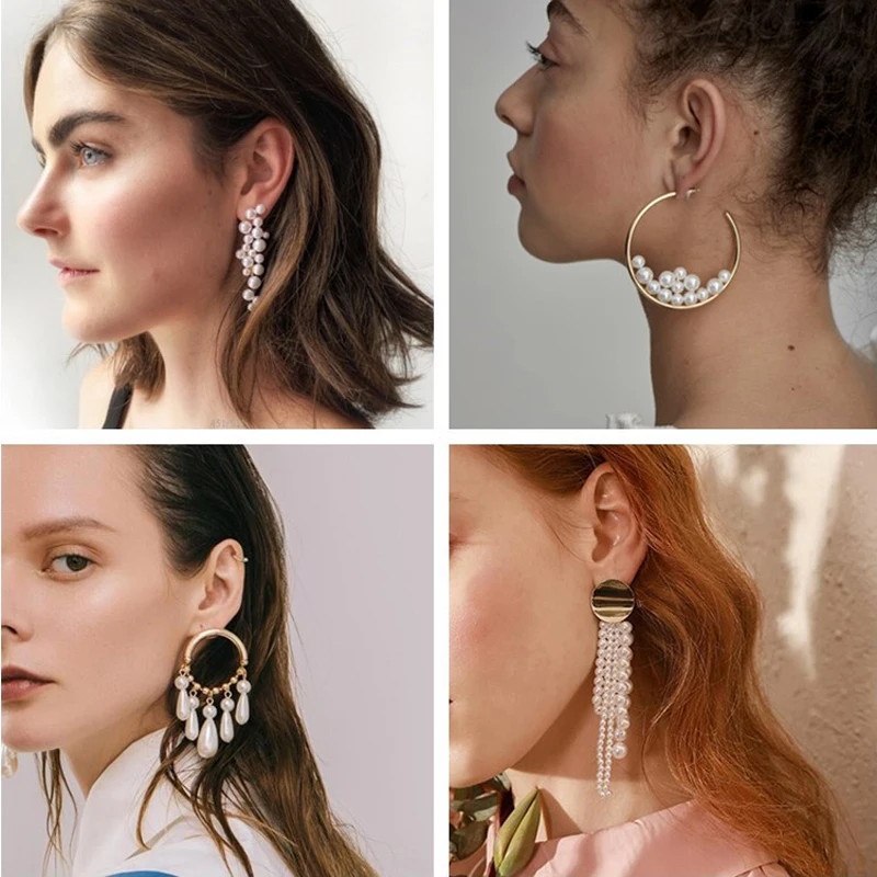 Элегантные жемчужные висячие серьги docona с кисточками для женщин и девушек