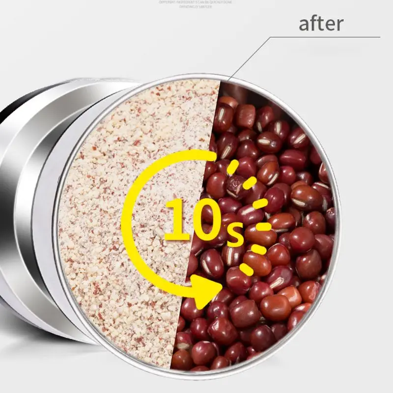 

Electric Coffee Grinder Bean Seeds Grinding Smash Machine Multifunction Stainless Steel Blade Cafe Spice Mill Blender