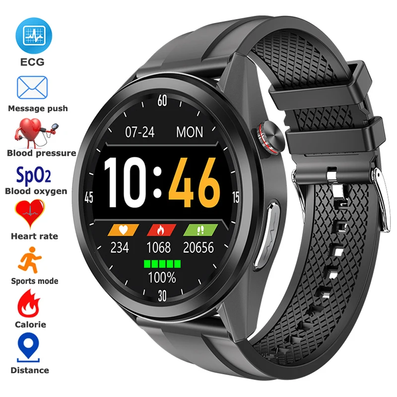 

2022 New ECG PPG Smart Watch Men Women Sports Fitness Tracker Smartwatch With Temperature HR BP Monitoring Call Message Reminder