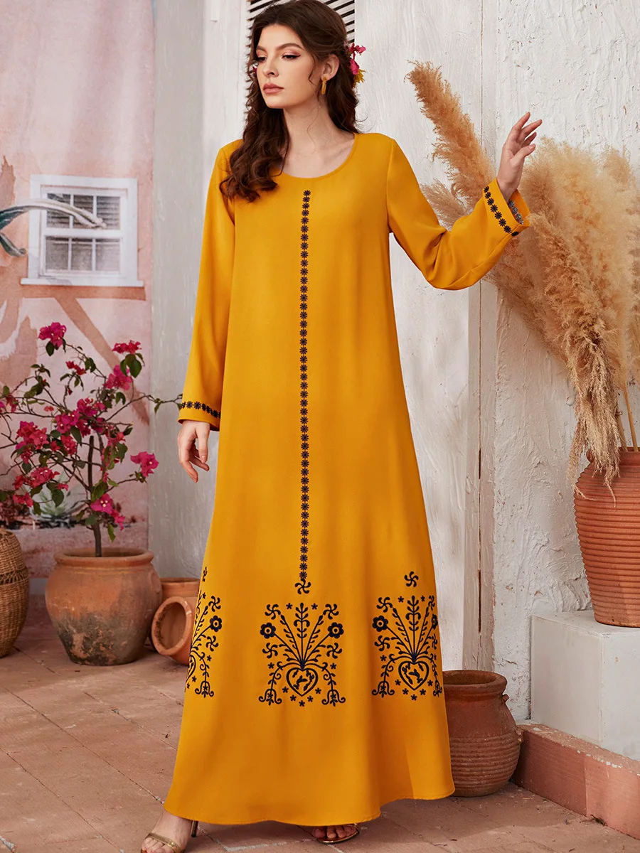 Платье женское Abaya Дубай пакистанский Турция ислам арабский мусульманский