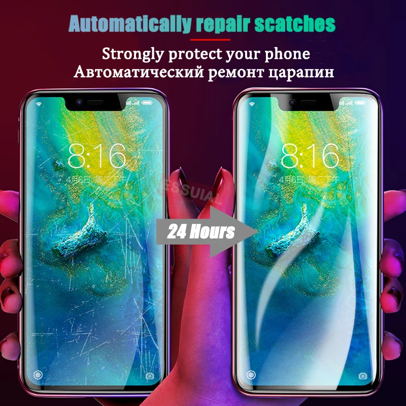 2Pcs Screen Protector For Huawei P40 P30 P20 Pro P10 Plus Mate 20 10 Lite Hydrogel Film Honor 9 8X 9X P Smart | Мобильные телефоны