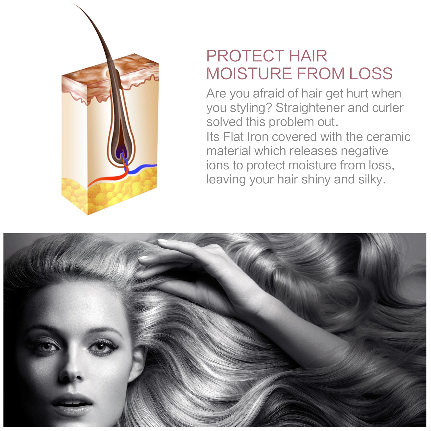 

Multifunctional Hair Straightener Curler Iron for Women Flat Iron Hair Style Tools Hair Straighting Electric Hair Care Machine