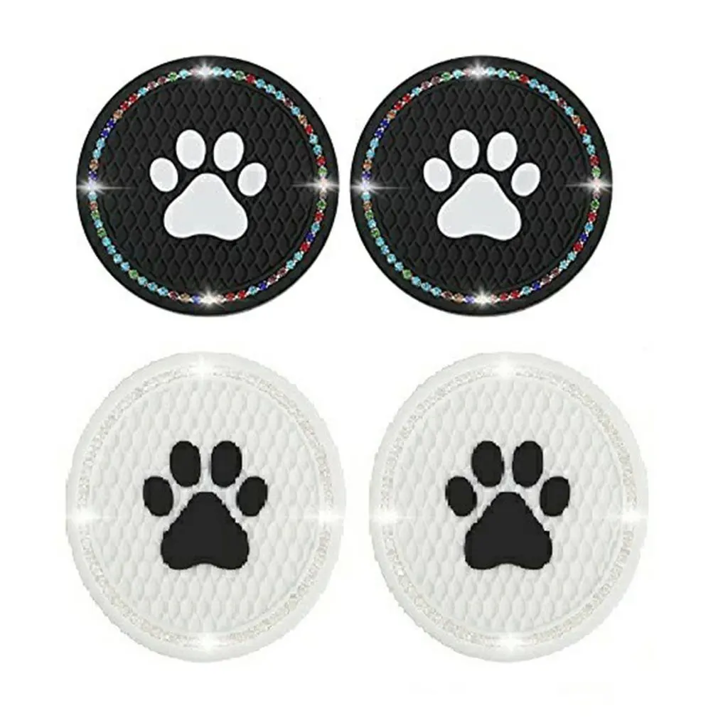 

Rhinestone Car Water Cup Bottle Holder Anti-slip Mat Pad Silica Gel Non-slip Car Mat for Mini Cooper for Alfa Romeo Car Interior