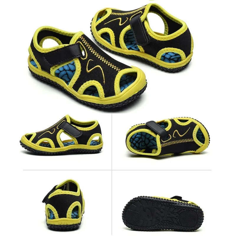 Детские разноцветные сандалии Новинка 2020 года Корейская летняя обувь для