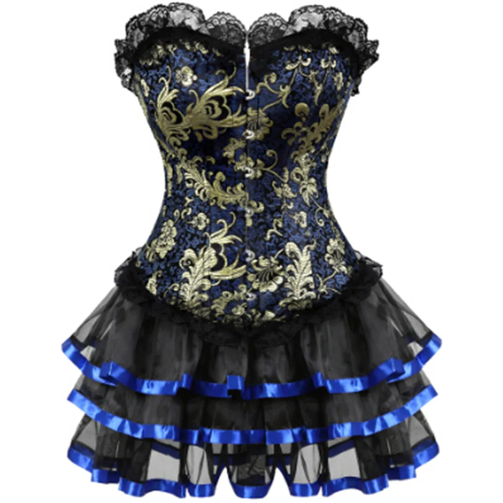 Винтажный соблазнительный атласный корсет с цветочным узором на талии для