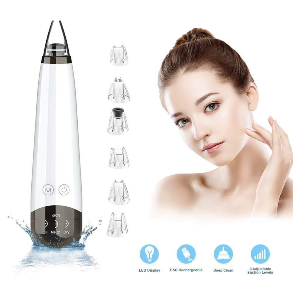 

1 Set Electric Facial Cleaning Instrument Set Blackhead Suction Device Set Electric Suction Machine Pore Blackhead Remover