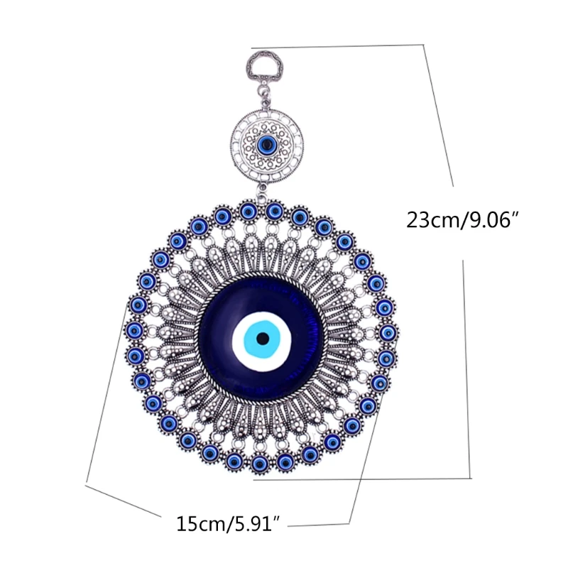 Turkish Blue Evil Eye Decor Wall Hanging Pendant Amulets Ornament Key Ring Home Garden Protection Blessing Lucky Gift | Дом и сад
