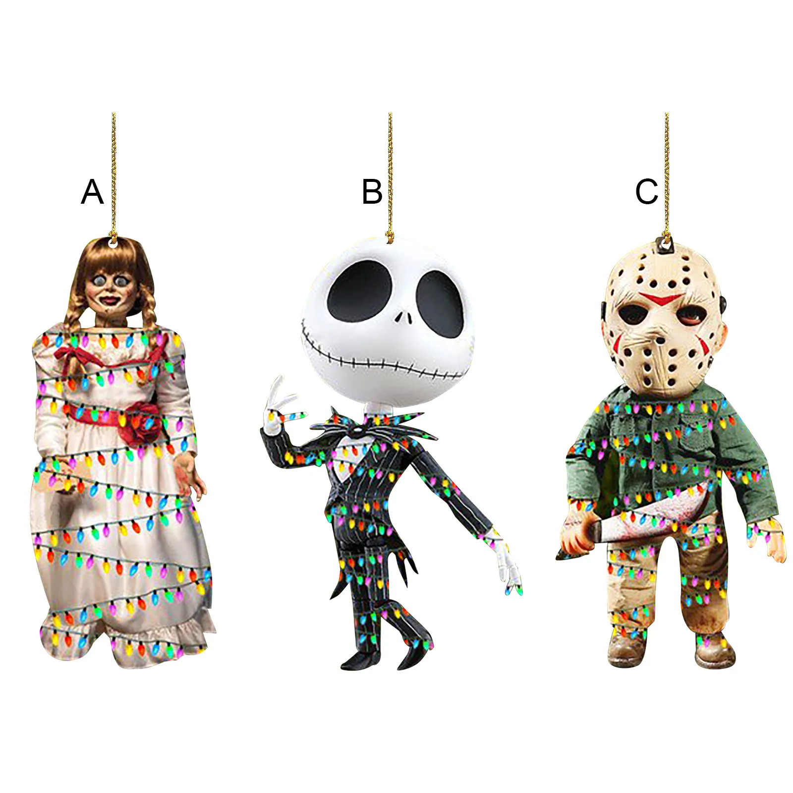 

2021 Diy Horror Movie Ornament For Christmas Pendant Crafts Collection Adornos De Navidad Tree Decoration Car Rearview Mirror