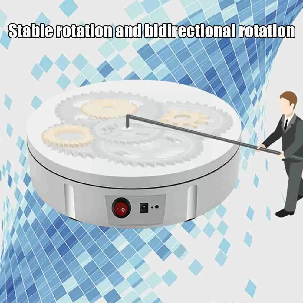 

Usb Remote Control Speed Turntable High Quality Abs Stand Adjustable Degree Rotating Display Accessories Round Photography L1n1