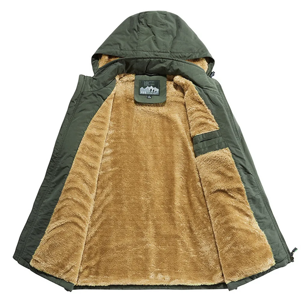 Мужская куртка с капюшоном SAGACE повседневная однотонная в армейском стиле осень