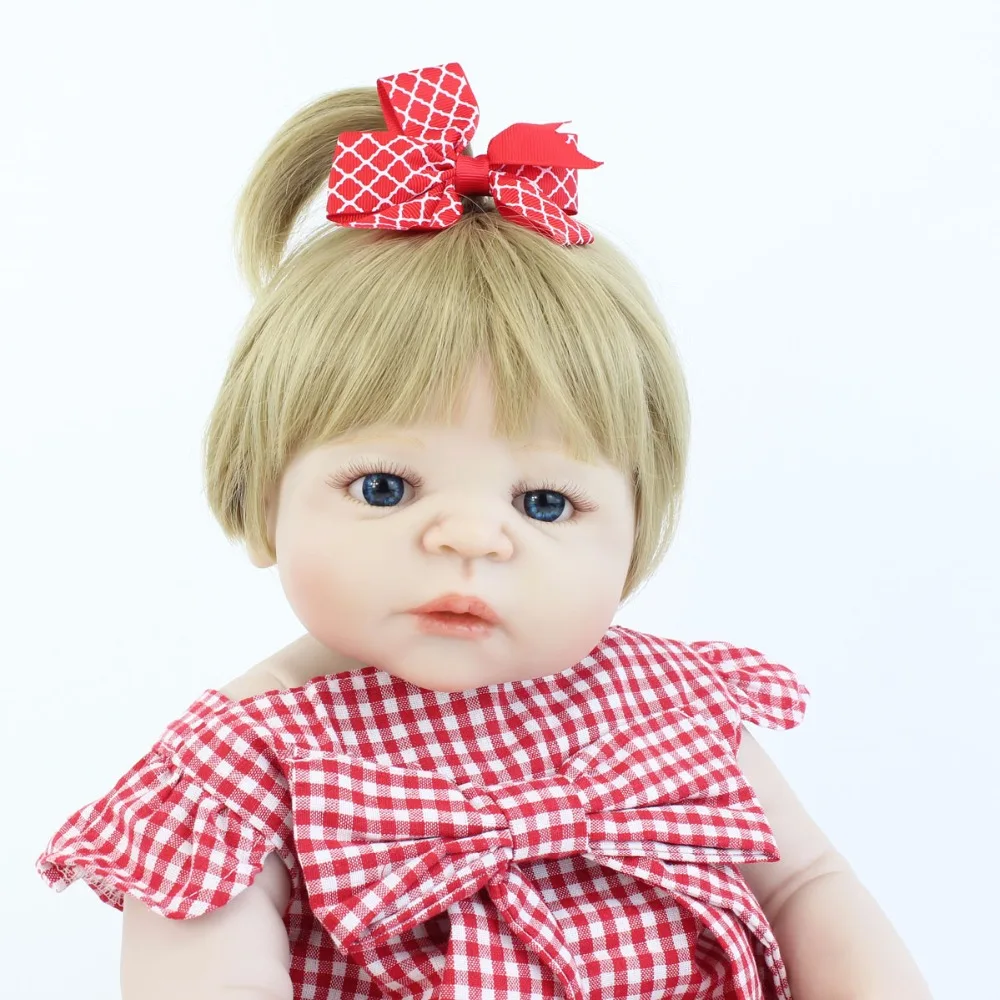 

55cm Full Silicone Reborn Baby Doll Vinyl Newborn Toddler Princess Bebe Alive Like Real Child Birthday Gift Bathe Toy