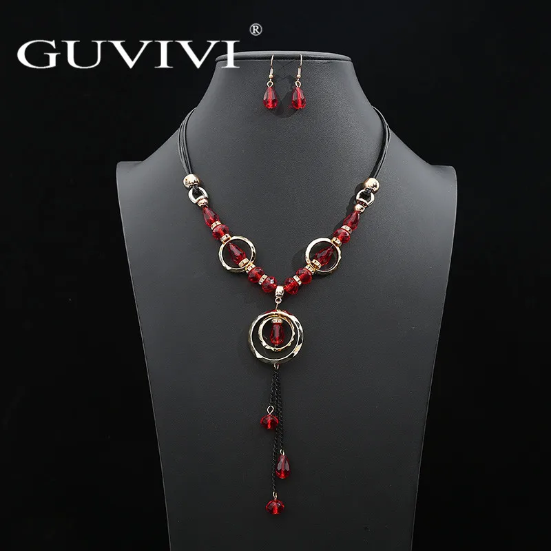 Женский костюм в дубайском стиле Guvivi комплект из длинных металлических ожерелий