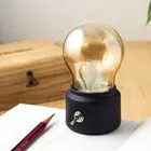 Винтажный художественный ночной Светильник из ПВХ, 5 В, 0,1 Вт, светодиодный ночной Светильник из АБС-пластика, USB перезаряжаемая Металлическая лампа переключателя, перезаряжаемая стильная кнопка