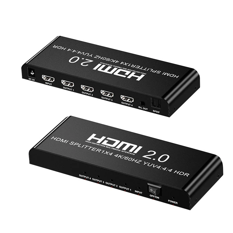 HDMI сплиттер HD 4K @ 60 Hz 1 в 4 Out HDMI2.0 коммутатор usb-хаб переключатель подключения для