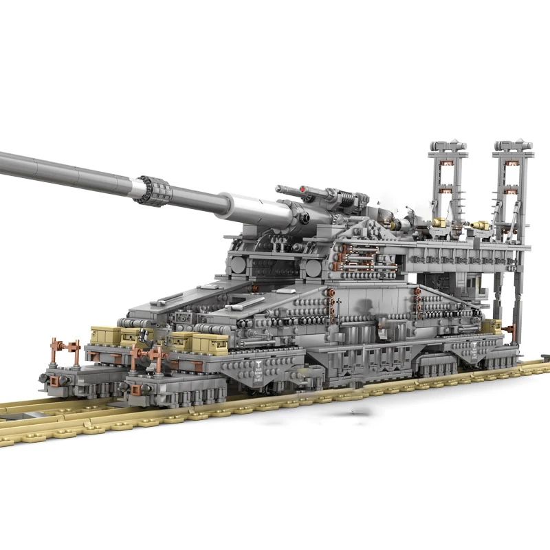 

2020 New German 80cm K[E] Railway Gun "Dora" KV-2 M1A2 Bricks Military Tank Cannon Building Block Toys for Kids Christmas Gifts