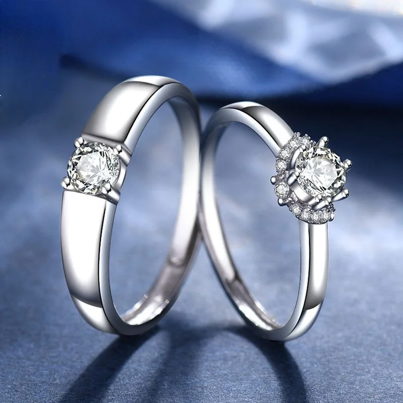 

Мужское и женское кольцо из серебра 925 пробы с регулируемыми отверстиями