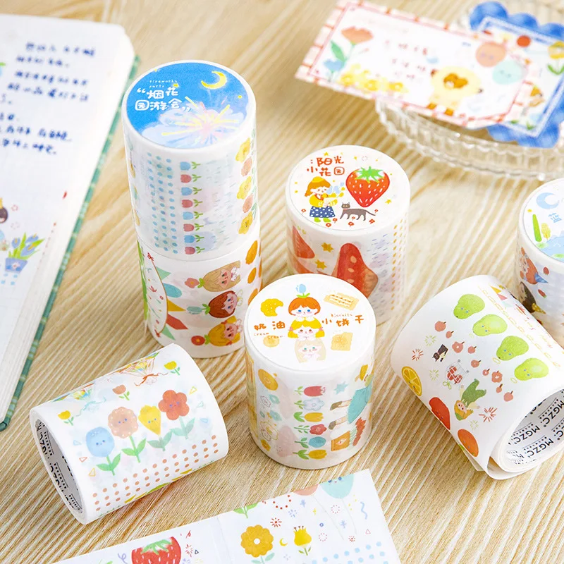 

Vintage Cute Girl Hand Account Material Washi Tape Diy Decorative Scrapbooking Masking Tape Adhesive Label Sticker Stationery