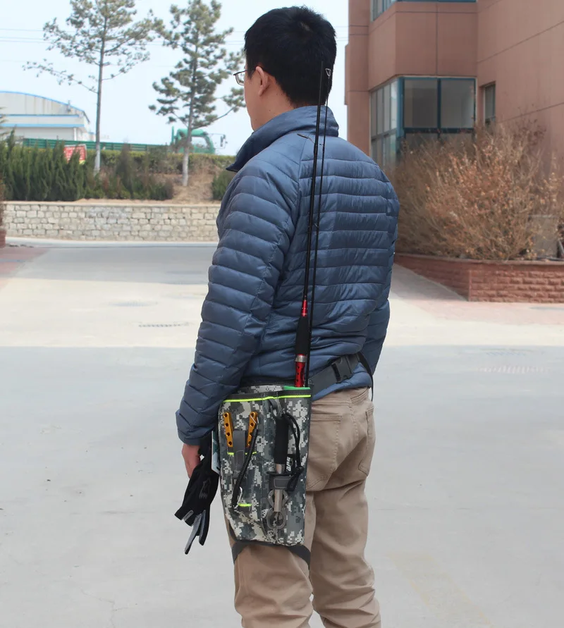 

Multifunctional Lure Waist Bag Messenger Fishing Rod Bag Can Be Inserted into the Rod with Bait Box Waterproof Messenger Bag
