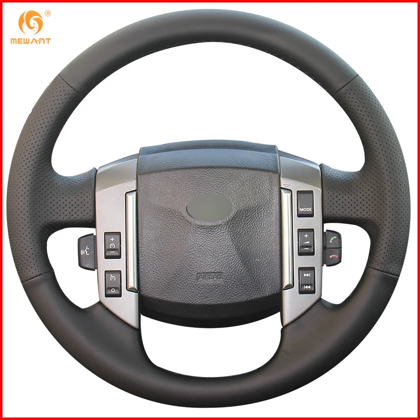 Чехол рулевого колеса автомобиля MEWANT из черной искусственной кожи для Land Rover Old