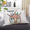 BlessLiving Buffalo Skull Down Alternative Bed Pillow Circles Bedding 1-Piece Chic Colorful Decorative Sleeping Pillow 1