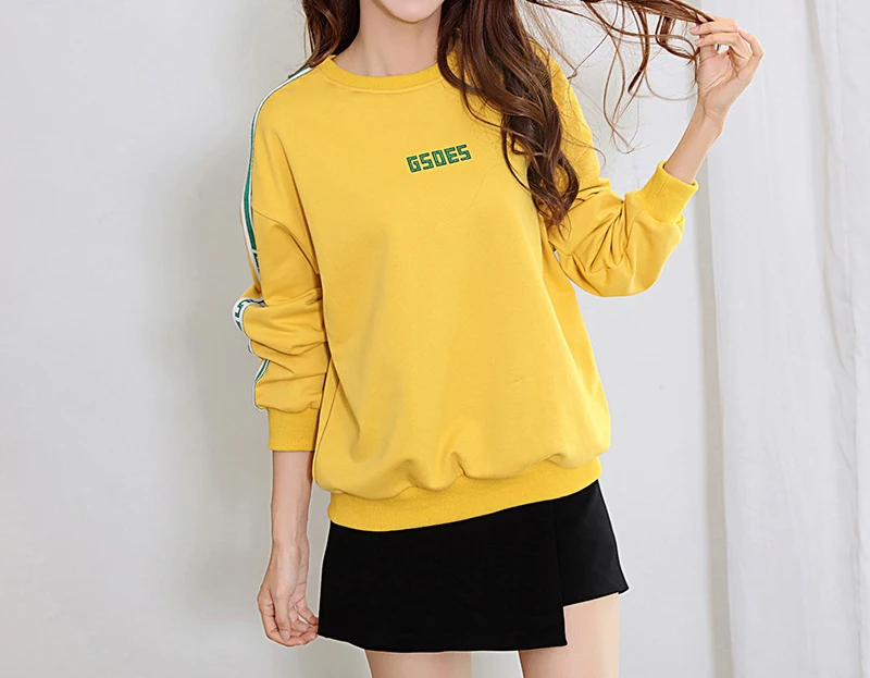 Легкий принт новый узор свитер с рукавами круглый воротник хорошо продается |