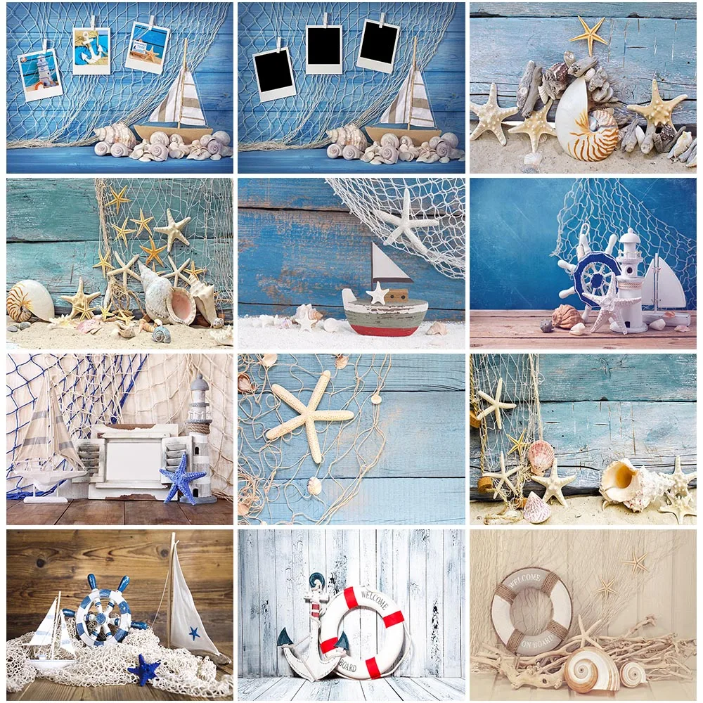 Avezano фотография фоны Лето новорожденный ребенок океан Морской портрет синий