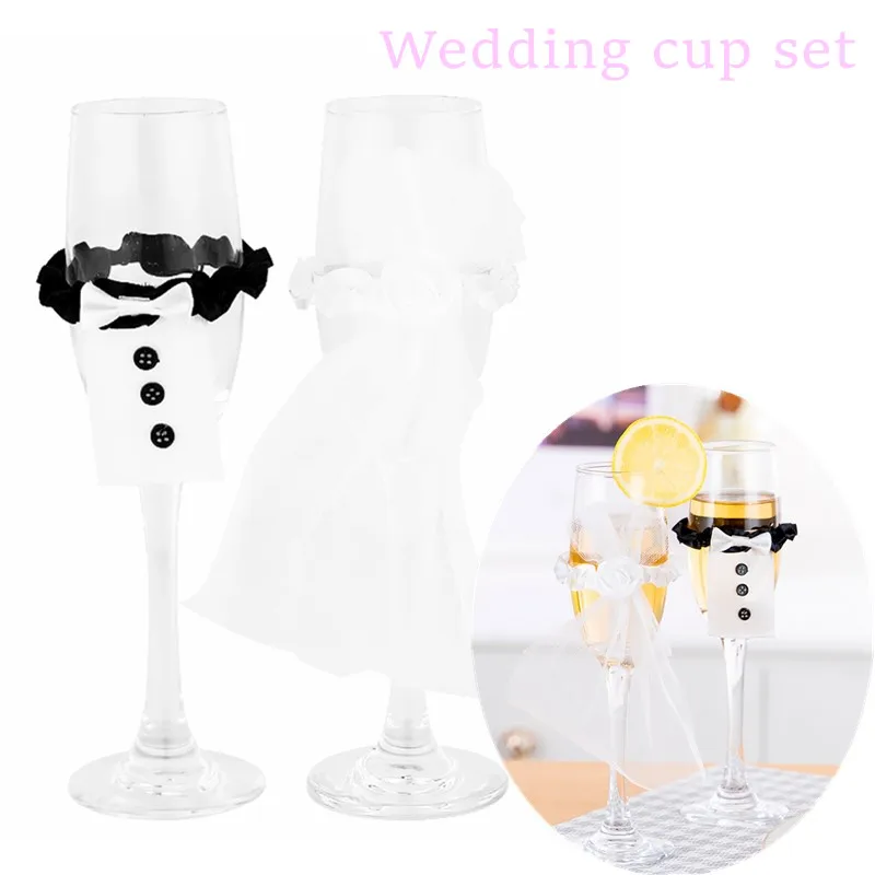 50 шт./25 пар Свадебные украшения Брак невеста и жених кружки винного цвета