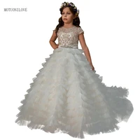 luxury kids evening pageant ball gowns princess birthday party dresses first communion dresses flower girl dresses for weddings