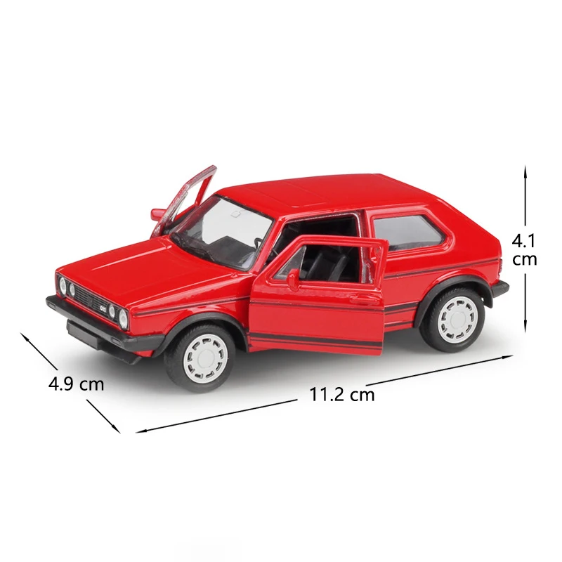 Welly 1:36 оригинальная коробка VW 1983 GOLF GTI красный MK1 Тяговый обратный автомобиль