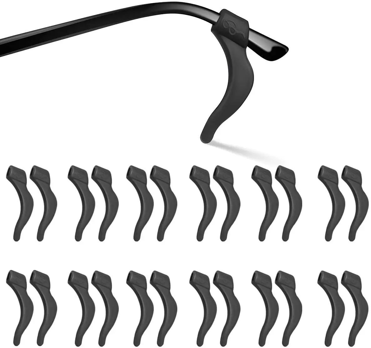 

12 Pairs Anti Slip Ear Hook Eyeglass Eyewear Accessories Eye Glasses Silicone Grip Temple Tip Holder Spectacle Eyeglasses Grip