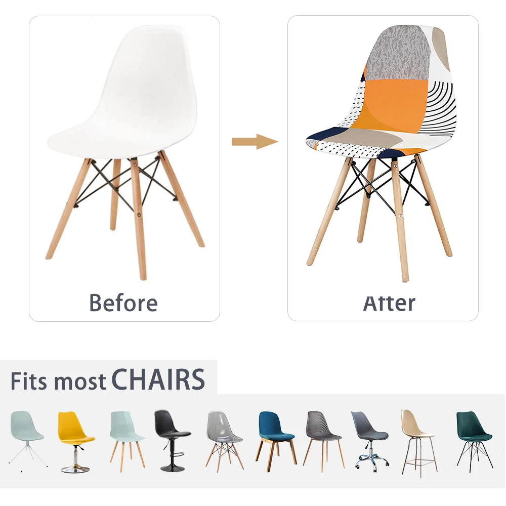 Чехол для сиденья без подлокотников съемный моющийся эластичный чехол стула 1