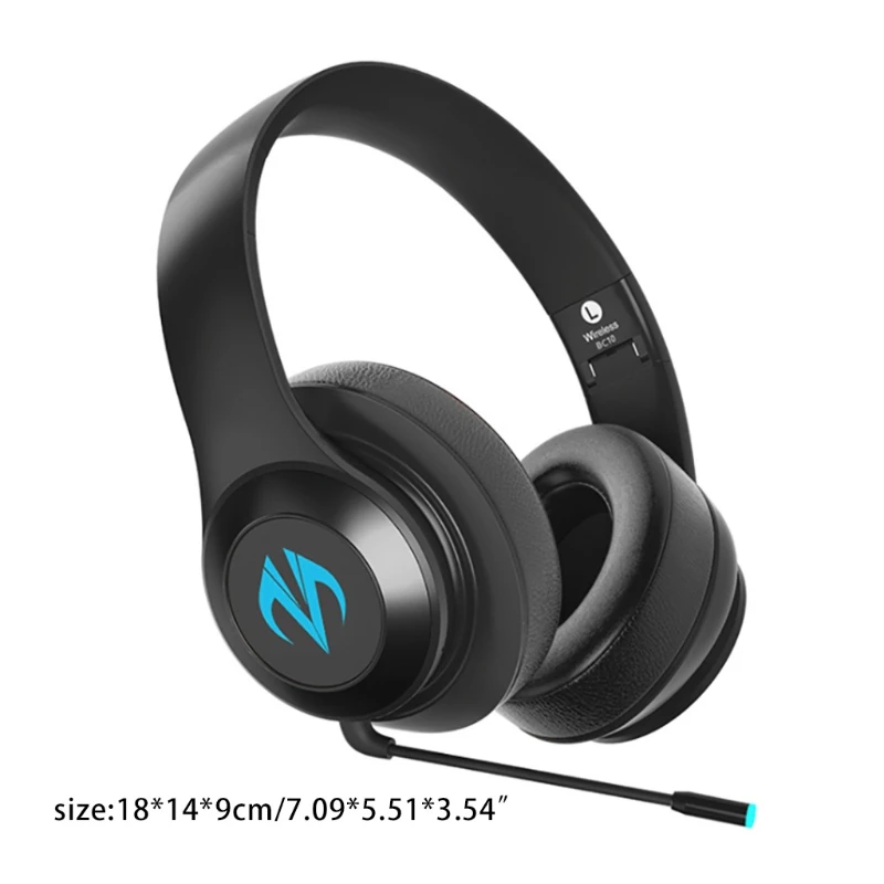 

Wireless Headphones Bluetooth Headset Foldable Stereo Gaming Earphones with Microphone for Phone PC