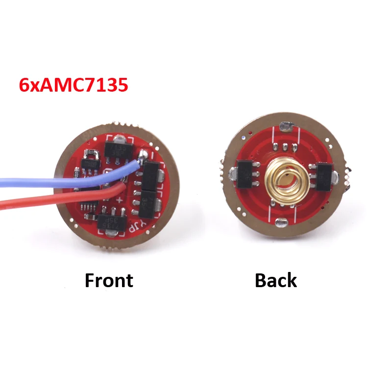 20mm flashlight stepless dimming led driver 6xAMC7135 8x7135 10x7135 3.7v-4.2v XM-L2 U3 T6 XP-L V3 V5 Circuit Board for DIY | Освещение