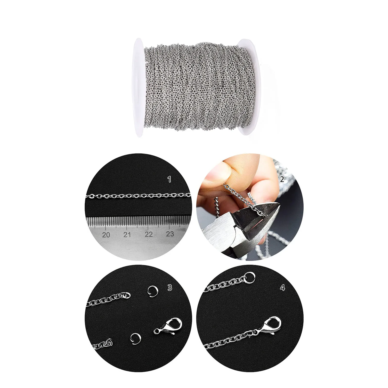 Панк 10 метров панцирное звено цепи из нержавеющей стали ожерелье для женщин