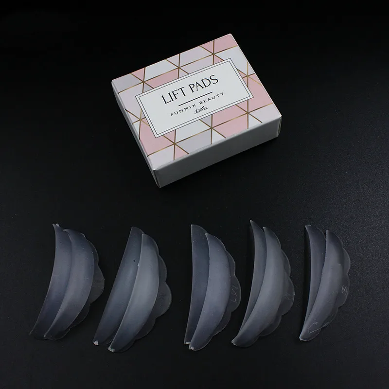 

50Boxes 5Pair/Box Silicone Eyelash Perm Pad Recycling Lashes Rods Shield Lifting 3D Eyelash Curler Makeup Aid Applicator Tools