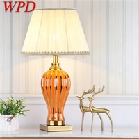 wpd ceramic desk lamp dimmer led contemporary luxury table light for home living room