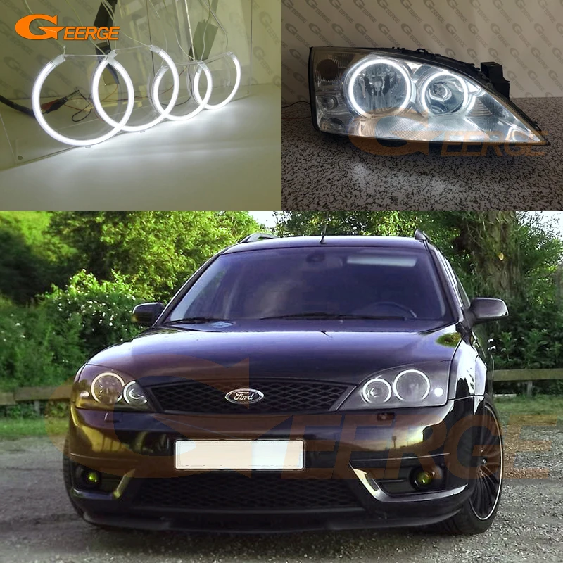 Для Ford Mondeo MK3 2000-2007 салон специальной формы Ультра яркое освещение CCFL ангельские глазки комплект Halo Кольцо